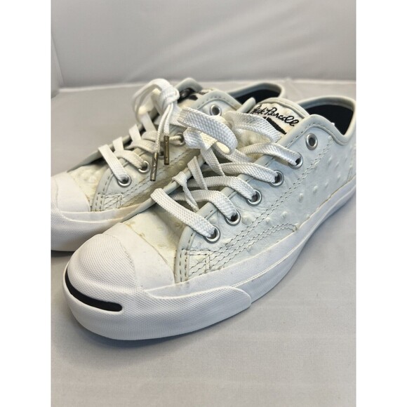 CONVERSE JACK PURCELL Men’s Size 5 Women’s Size 6.5 Sneakers White Leather Ox main image 11